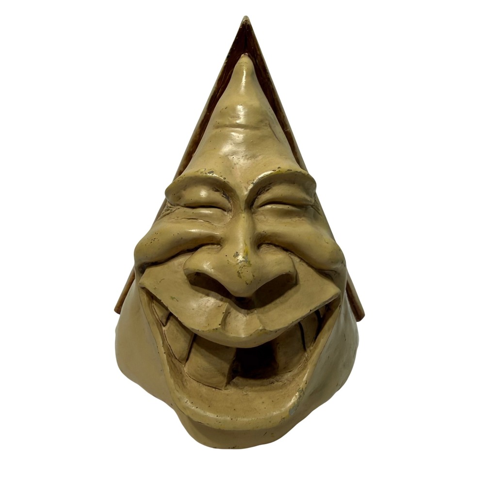 Vintage Vandor 1995 Laughing Face Wall Plaque Whimsical Resin Decor 4.5"
